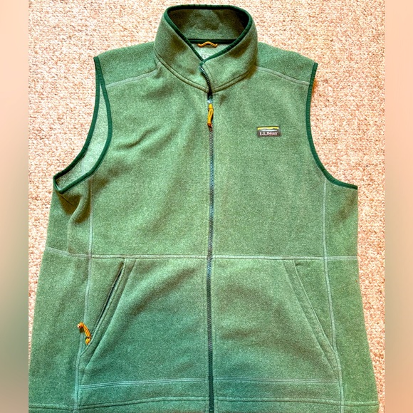 LL Bean Green Fleece Vest XL - Picture 1 of 3